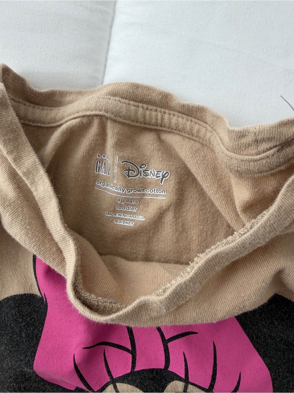 Baby Gap 100% Organic Cotton Minnie Mouse Long Sleeved T Toddler Girl 4T - Picture 4 of 6